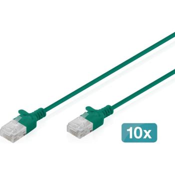 Cable de Red Digitus CAT6 U/UTP Slim 10x1m Verde
