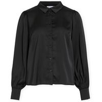 vila blusa noos enna ravenna shirt - black para mujer