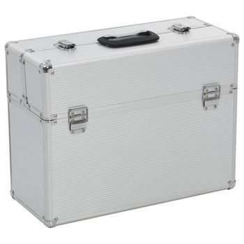 Caja De Herramientas Aluminio Plateado 47x36x20 Cm Vidaxl