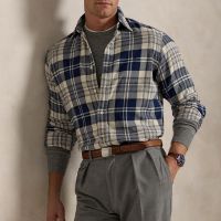 polo ralph lauren custom-fit checked cotton shirt - l