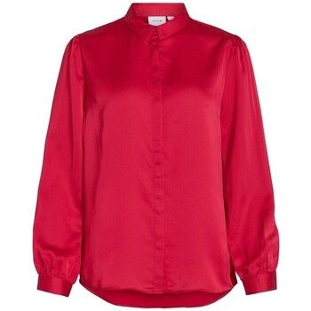 Vila Blusa Noos Ellette Satin Shirt - Love Potion para mujer
