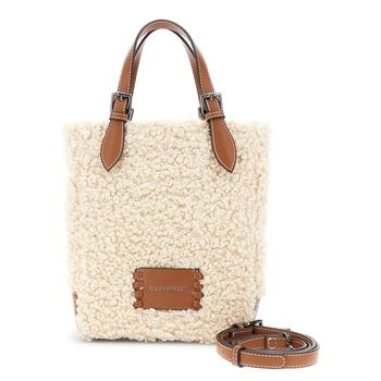 bolso de mano en tejido rizado natural