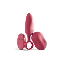 mobi burdeos - vibrador para parejas 4 velocidades y 4 modos con mando a distancia discreto impermeable y recargable - platanomelon