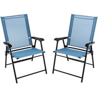 costway juego de 24 sillas plegables para patio sillas portatiles con respaldo de tela marco de metal para terraza piscina 65 x 60 x 93 cm
