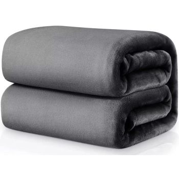 Almeritex Manta Microfibra para Cama Sofá y Sillón, Manta Polar Lisa de Tacto Suave Super Caliente para Adulto y Niño,Sin Arrugas