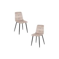 pack 2 sillas daris terciopelo de terciopelo 854438 cm - gris claro