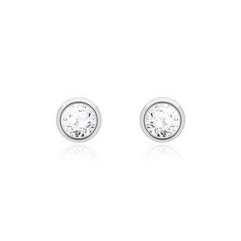 Pendientes de oro blanco 14 quilates con diamantes