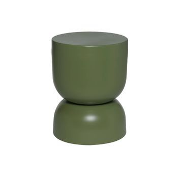 Mesa Auxiliar, Rincón De Sofá, Mesita Metal Ø32 X H42cm, Verde