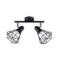 lampara de techo negro acero alt 19 cm