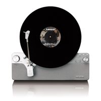 lenco lsa-071si - tocadiscos vertical totalmente automatico con altavoces incorporados y bluetooth - plata