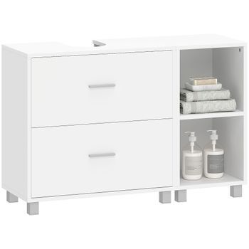 Armario De Baño De Pared De Madera Con Puerta Corredera, 60 X 20 X 62 Cm – Blanco