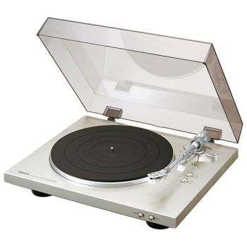 Tocadiscos Denon DP-300F Tracción por correa Automático con previo de phono Plata