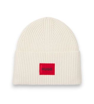 HUGO para mujer. 50502579 Gorro Saffa blanco (OSFA), Casual, Lana