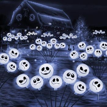 2 Uds 8 Luces Led Para Halloween, Luces Solares Oscilantes Impermeables Para Jardín
