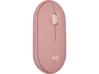 Ratón inalámbrico - Logitech Pebble 2 M350S, Ambidiestro, Multidispositivo, 4000 ppp, Botones personalizables, Windows-Mac, Clics silenciosos, Rosa