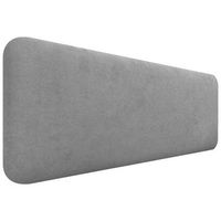 dhome cabecero tapizado liso redondeado tela para pared acusticos cabeceros absorbentes cabezal cama dormitorio gris 160cm