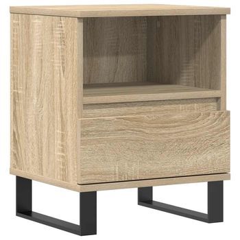 Mesita De Noche | Mesilla De Noche Madera De Ingeniería Roble Sonoma 40x35x50 Cm