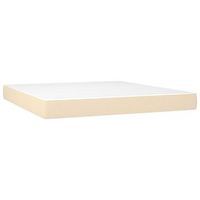 colchon de muelles ensacados firmeza media tela color crema 160x200x20 cm vidaxl