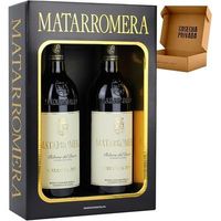 estuche regalo 2 botellas matarromera crianza ribera del duero 145  - envio en caja reforzada de carton
