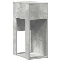 torre de ordenador con cajon gris cemento 30x44x74 cm vidaxl