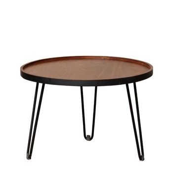 Mesa de centro de madera de teca marrón