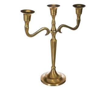 Well home - portavelas de metal dorado 3 cabezas