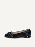 caprice ballerina black made of leather with trapeze heel size 41