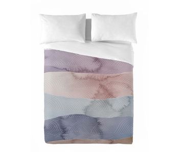 Sandal - funda nórdica estampada cama 180 - algodón extrasuave - incluye 2 fundas de almohada - ocean blue