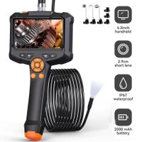 camara endoscopica industrial 43 lente doble individual hd 1080p boroscopio de inspeccion de coche ip67 camara de alcantarillado impermeable con led