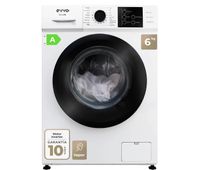 evvo lavadora 6 kg terra k6 1000 rpm clase a 15 programas vapor steam wash lavado rapido 15 inicio diferido blanca