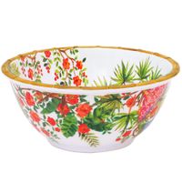 ensaladera grande de melamina de decorada con monos de bali 25 cm
