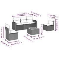 conjunto de sofas para jardin exterior con cojines juego de seis piezas