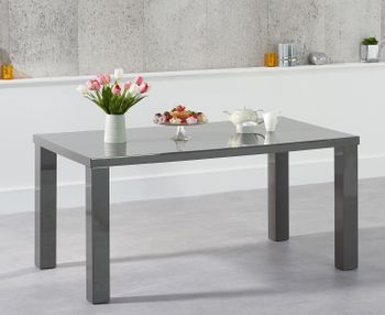 Atlanta 160cm Dark Grey High Gloss Dining Table