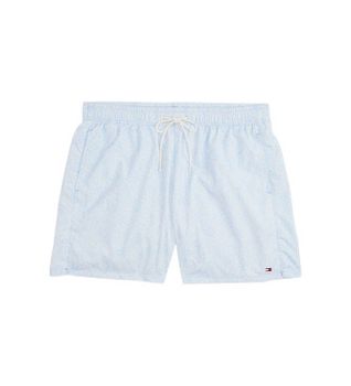 Tommy Hilfiger para hombre. UM0UM03491 Bañador corto de medio largo con estampado azul (S), Beachwear, Nylon