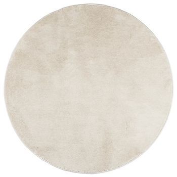 Alfombra De Pelo Corto Oviedo Beige Ø 160 Cm Vidaxl