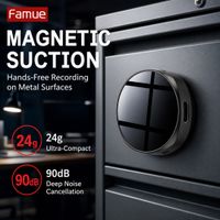 grabadora de voz digital mini secreta magnetica 64gb 1536kbps    90db anc  control inteligente por vozsegmentosun solo toque    mini para claseconferencia