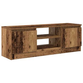 Mueble Para Tv Madera Ingeniería Madera Envejecida 102x30x36 Cm