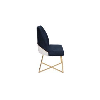 Set 4 Sillas Madrid 908 V4 Dorado Azul Oscuro