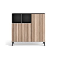 zapatero melamina grafito puertas impresas vallado claro 87x90x27 cm