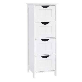 Armario de Almacenamiento con Cajones para Baño Sala de Estar Comedor, Blanco