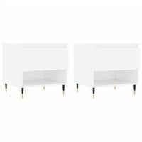 mesas de centro 2 uds madera de ingenieria blanco 50x46x50 cm vidaxl