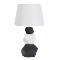 sobremesa ceramica foz 1xe27 blancneg pant blanca 41x24x24 cm