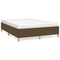 cama sin colchon tela marron oscuro 140x190 cm vidaxl