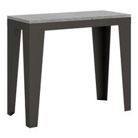 consola extensible 90x40300 cm flame evolution cemento estructura antracita