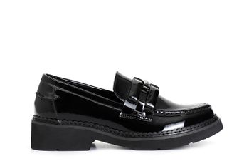 mocasín de mujer con bocado de caballo. black