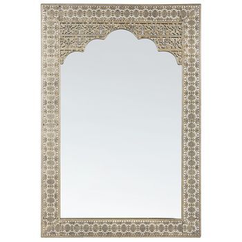 Espejo De Pared Dorado 60 X 91 Cm Rectangular Diseño Marroquí Pali
