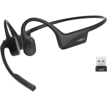 Auriculares Shokz OpenComm2 UC inalámbricos Bluetooth con cancelación de ruido y micrófono negro