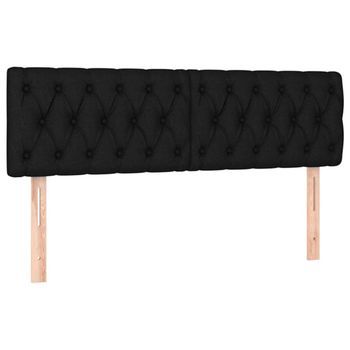 Cabeceros Tela Negro 144x7x78/88 Cm Vidaxl