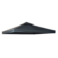 outsunny techo reemplazo para carpa 3x3 m pabellon de poliester para jardin terraza aire libre exterior - color gris oscuro   aosom espana