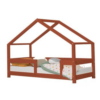 Cama Cabaña Infantil Lucky 120 X 190 Rojo Ladrillo